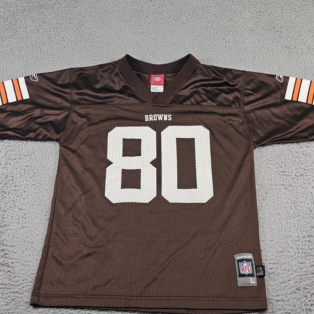 Cleveland Browns Jersey Youth Large 14-16 Brown 80 Winslow Reebok NFL Football